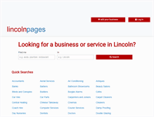 Tablet Screenshot of lincolnpages.co.uk